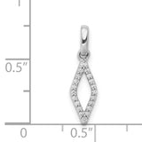 1/2ct Diamond Fancy Charm Pendant in Real 14k White Gold