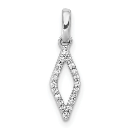 1/2ct Diamond Fancy Charm Pendant in Real 14k White Gold