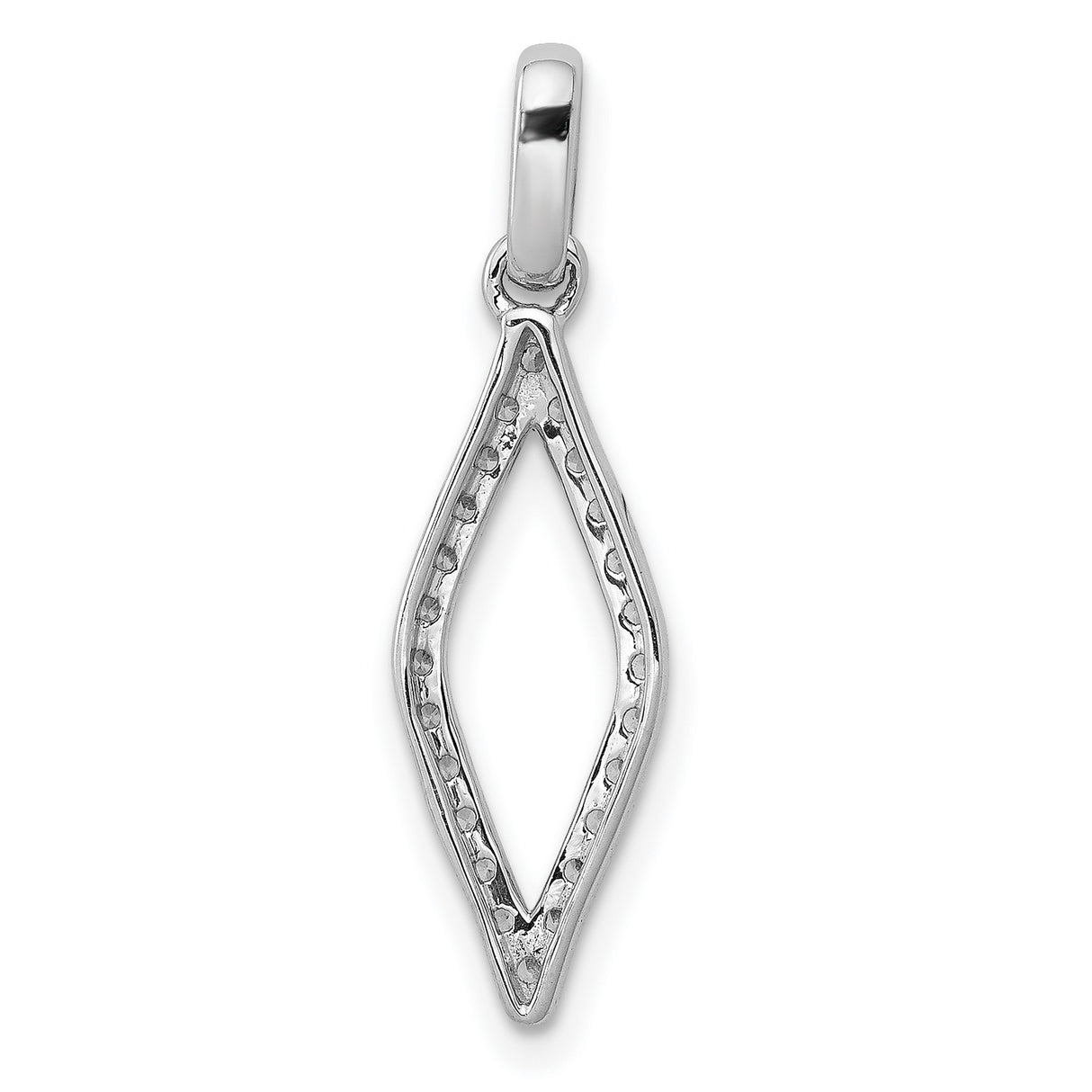 1/4ct Diamond Fancy Charm Pendant in Real 14k White Gold