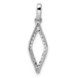 1/4ct Diamond Fancy Charm Pendant in Real 14k White Gold