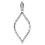 1/4ct Diamond Charm Pendant in Real 14k White Gold