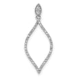 1/4ct Diamond Charm Pendant in Real 14k White Gold