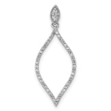 1/4ct Diamond Charm Pendant in Real 14k White Gold