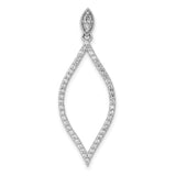 1/2ct Diamond Charm Pendant in Real 14k White Gold