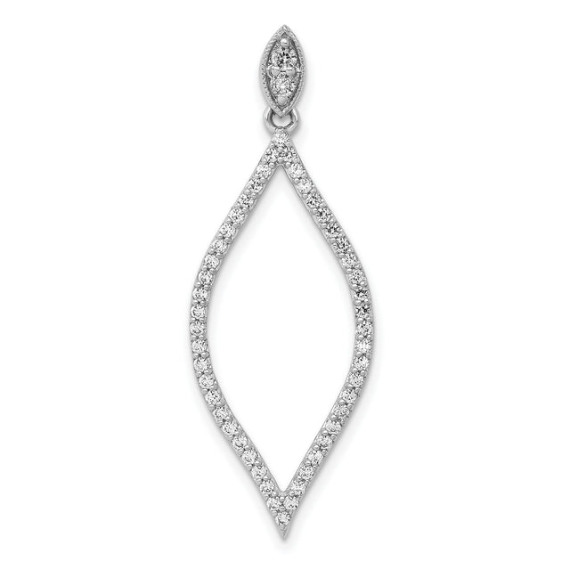 1/2ct Diamond Charm Pendant in Real 14k White Gold