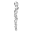 1/2ct Diamond Fancy Chain Slide Charm Pendant in Real 14k White Gold