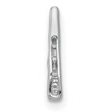 1/10ct Diamond Fancy Chain Slide Charm Pendant in Real 14k White Gold