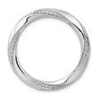 1/5ct Diamond Fancy Twist Circle Chain Slide Charm Pendant in Real 14k White Gold