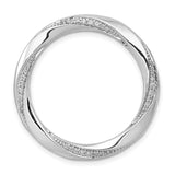 1/5ct Diamond Fancy Twist Circle Chain Slide Charm Pendant in Real 14k White Gold