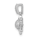 14k White Gold Sunburst Pendant with Diamond Star Design, Celestial Jewelry for Women