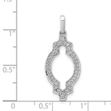 1/4ct Diamond Fancy Charm Pendant in Real 14k White Gold