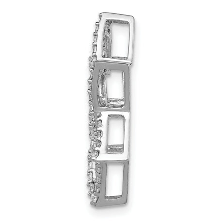 14k White Gold Star of David Pendant with Pavé Diamonds, Jewish Religious Jewelry for Women