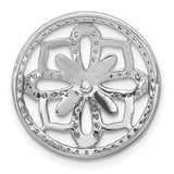 1/2ct Diamond Fancy Chain Slide Charm Pendant in Real 14k White Gold