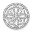 1/2ct Diamond Fancy Chain Slide Charm Pendant in Real 14k White Gold
