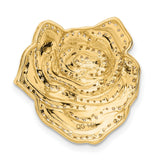 Diamond 1/2ct Fancy Flower Chain Slide Charm Pendant in Real 14k Yellow Gold