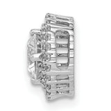 5.2mm Center 1/5ct. Diamond Semi-mount Chain Slide Charm Pendant in Real 10k White Gold