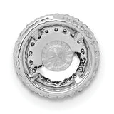 5.2mm Center 1/5ct. Diamond Semi-mount Chain Slide Charm Pendant in Real 10k White Gold