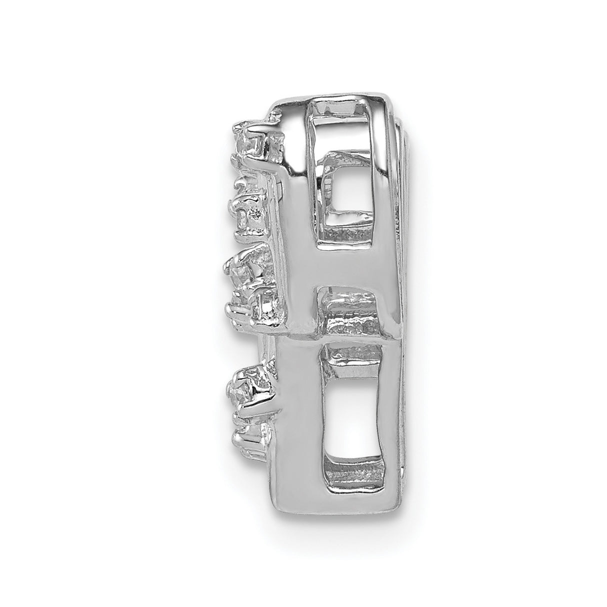 0.10 Ct Diamond Saguaro Cactus Charm Pendant in Real 14k White Gold