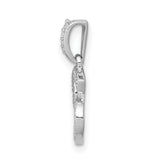 0.13 Ct Diamond Cancer Latin Symbol Zodiac Charm Pendant in Real 14k White Gold