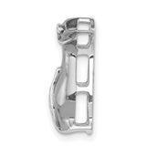 14k White Gold Penguin Pendant with Diamond Accents, Minimalist Animal Charm for Women