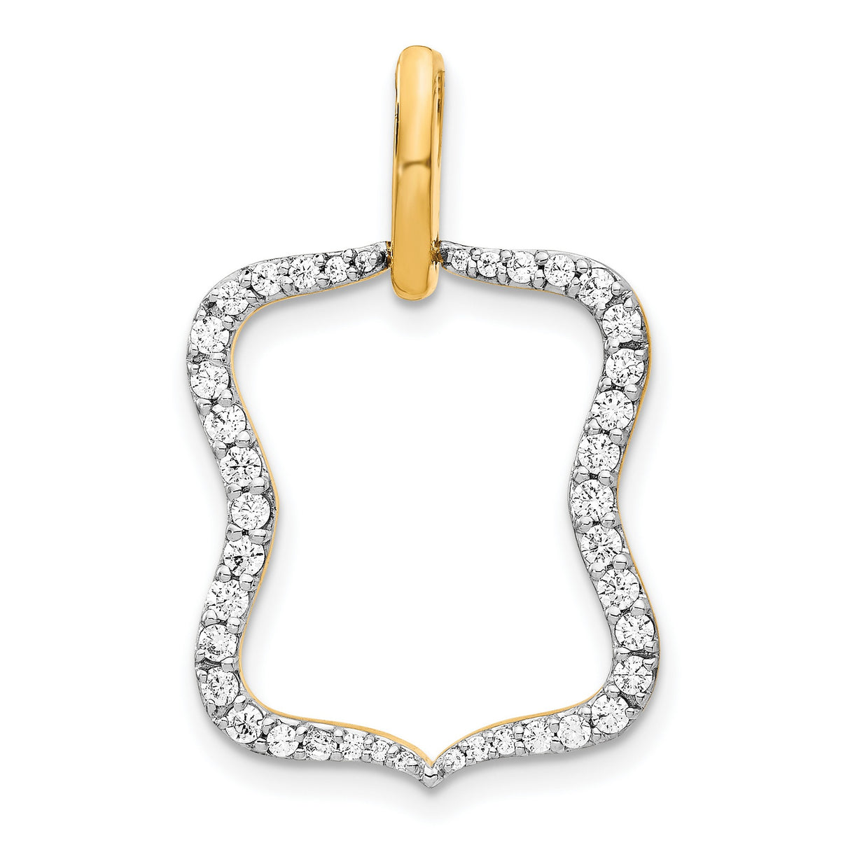 1/2ct Diamond Fancy Charm Pendant in Real 14k Yellow Gold