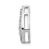 14k White Gold Teardrop Pendant with Diamond Cluster, Floral Drop Charm for Women