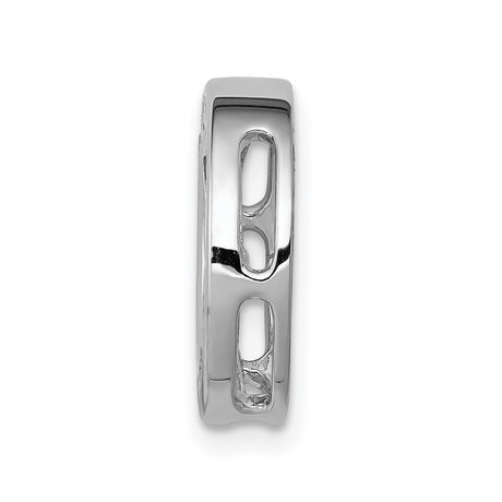 14k White Gold Circle Pendant with Channel-Set Diamonds, Halo Design Symbolizing Unity