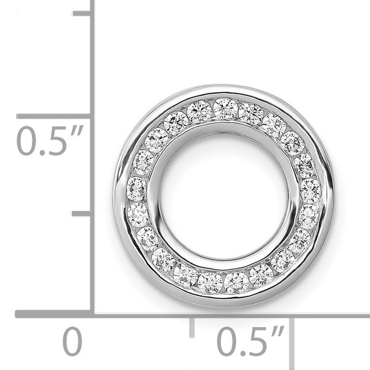 14k White Gold Circle Pendant with Channel-Set Diamonds, Halo Design Symbolizing Unity