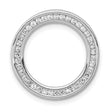14k White Gold Open Circle Pendant with Pave Diamonds, Modern Minimalist Jewelry for Women