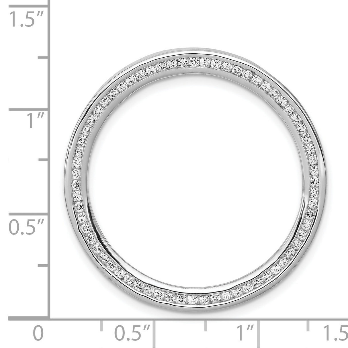 14k White Gold Eternity Ring with Round Cut Diamonds in Channel Setting for Women