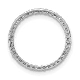 1/3ct Diamond Circle Chain Slide Charm Pendant in Real 14k White Gold