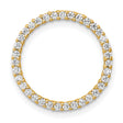 14k Yellow Gold Eternity Ring with Round Cut White Diamonds, Prong Set Wedding or Anniversary Band