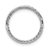 14k White Gold Eternity Ring with Prong Set Round Diamonds, Classic Wedding or Anniversary Band