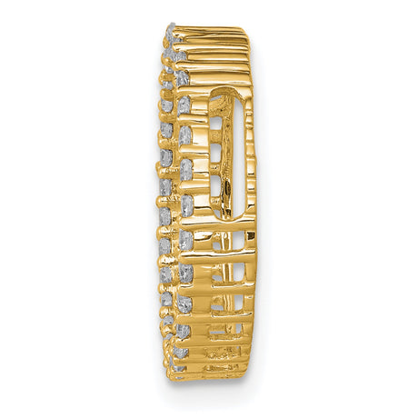 14k Yellow Gold Tennis Bracelet with Round Cut Diamonds, Eternity Style Fine Jewelry for Women