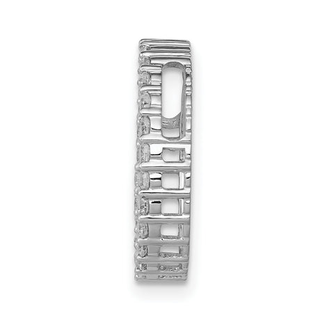 10k White Gold Eternity Ring with Round Cut Diamonds, Full Circle Band, Classic Bridal Jewelry