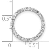 10k White Gold Eternity Ring with Round Cut Diamonds, Full Circle Band, Classic Bridal Jewelry