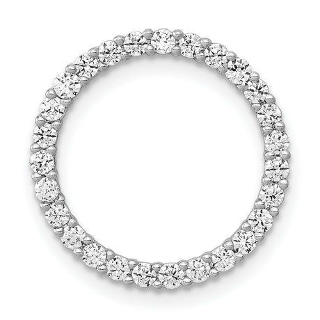 10k White Gold Eternity Ring with Round Cut Diamonds, Full Circle Band, Classic Bridal Jewelry