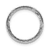 1/2ct Diamond Circle Chain Slide Charm Pendant in Real 14k White Gold