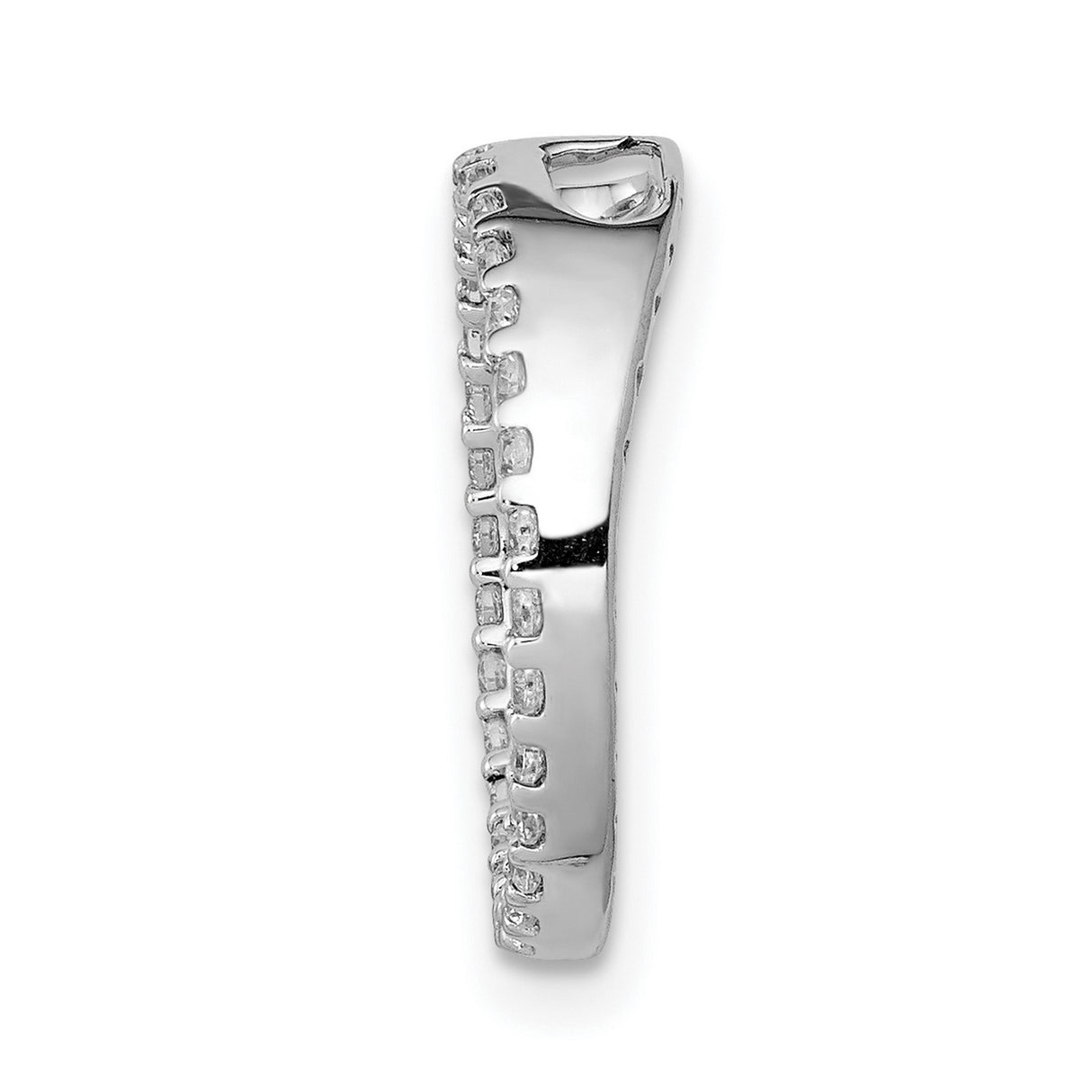 10k White Gold Eternity Ring, Round Prong Set Diamond Full Circle Anniversary Band