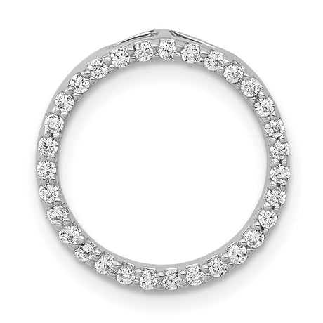 Diamond Circle Charm Pendant in Real 14k Yellow Gold