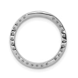 1/2ct Diamond Circle Chain Slide Charm Pendant in Real 14k White Gold