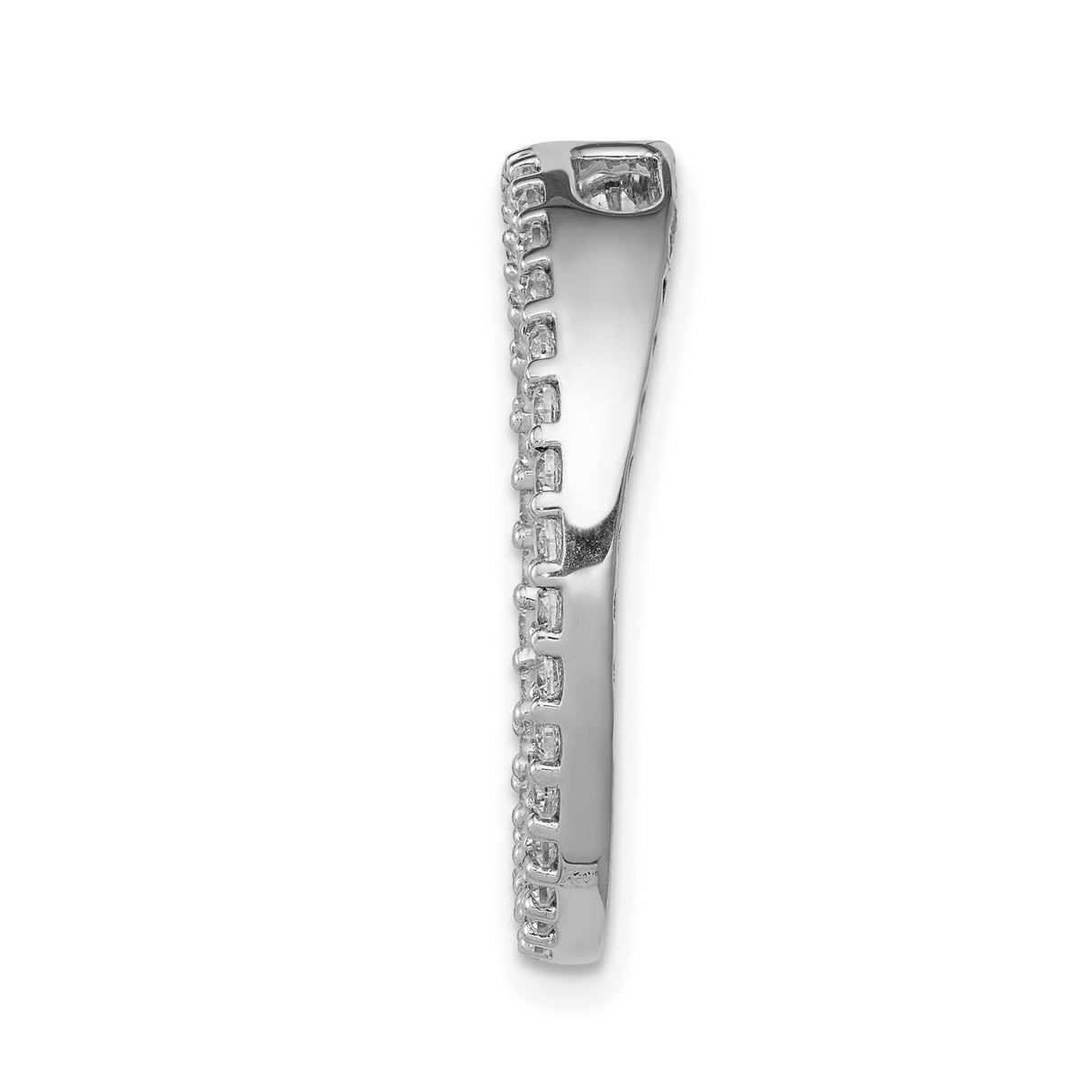 14k White Gold Eternity Ring with Round Cut Diamonds, Full Circle Anniversary or Wedding Band