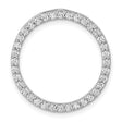 14k White Gold Eternity Ring with Round Cut Diamonds, Full Circle Anniversary or Wedding Band