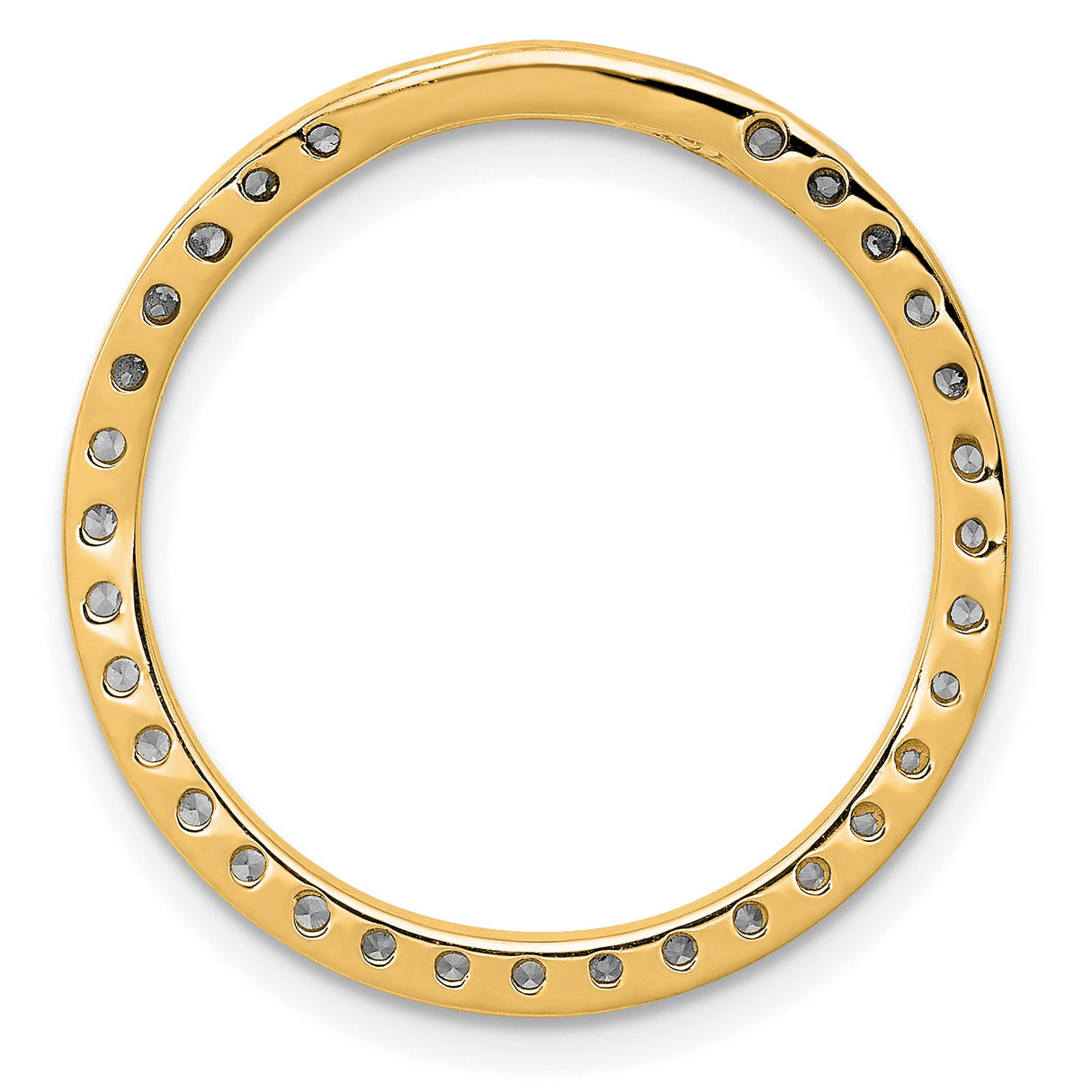 3 4ct Diamond Circle Chain Slide Charm Pendant in Real 14k Yellow Gold