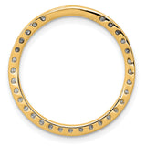 3 4ct Diamond Circle Chain Slide Charm Pendant in Real 14k Yellow Gold