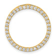 3 4ct Diamond Circle Chain Slide Charm Pendant in Real 14k Yellow Gold