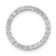 1/2ct Diamond Circle Chain Slide Charm Pendant in Real 14k White Gold