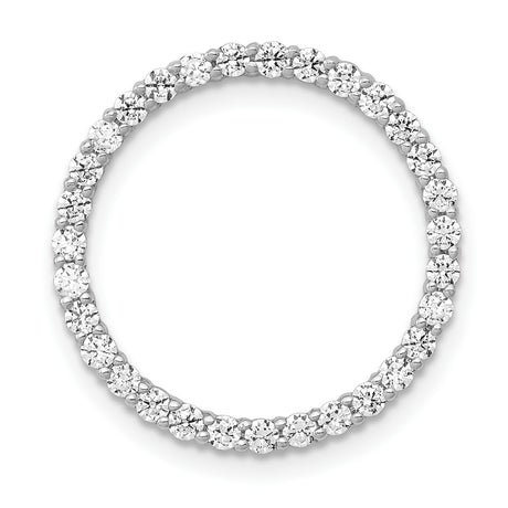 14k White Gold Eternity Band Ring with Round-Cut Diamonds, Classic Wedding or Stackable Style