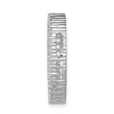 10k White Gold Tennis Bracelet with Round Cut Diamonds, Classic Prong Setting