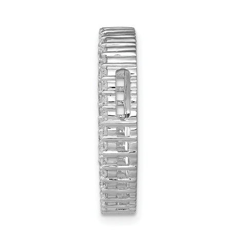 10k White Gold Tennis Bracelet with Round Cut Diamonds, Classic Prong Setting